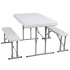 Pivní set pro 6 osob 105x65 cm SPRINGOS GF0096 bílý