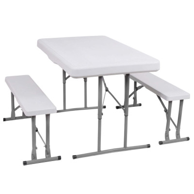 Pivní set pro 6 osob 105x65 cm SPRINGOS GF0096 bílý