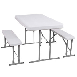 Pivní set pro 6 osob 105x65 cm SPRINGOS GF0096 bílý