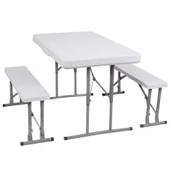 Pivní set pro 6 osob 105x65 cm SPRINGOS GF0096 bílý