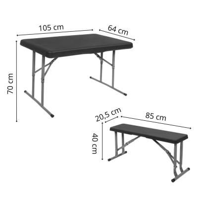 Pivní set pro 6 osob 105x65 cm SPRINGOS GF0097 černý