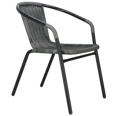 Zahradní ratanové křeslo SPRINGOS BISTRO GF1022 šedé