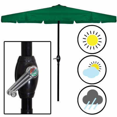 Zahradní slunečník 400 cm SPRINGOS GU0031 zelený
