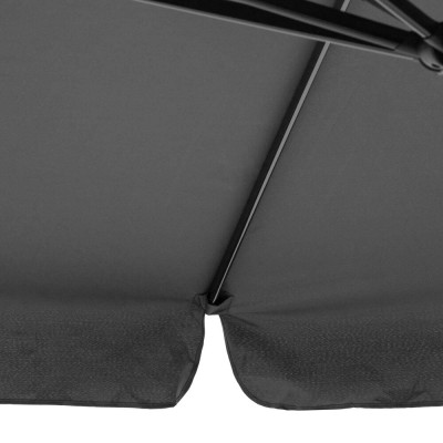 Zahradní slunečník 400 cm SPRINGOS GU0040 tmavě šedý