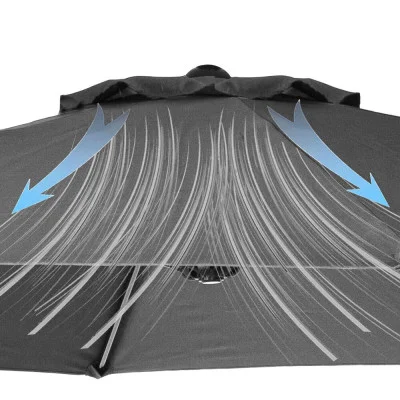 Zahradní slunečník 400 cm SPRINGOS GU0040 tmavě šedý