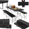 Pivní set pro 8 osob 180x75 cm SPRINGOS GF0098 černý