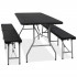 Pivní set pro 8 osob 180x75 cm SPRINGOS GF0098 černý