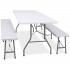 Pivní set pro 8 osob 180x75 cm SPRINGOS GF0099 bílý