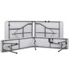 Pivní set pro 8 osob 180x75 cm SPRINGOS GF0099 bílý