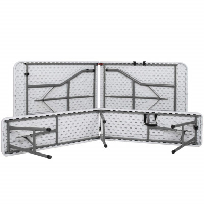 Pivní set pro 8 osob 180x75 cm SPRINGOS GF0099 bílý