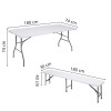 Pivní set pro 8 osob 180x75 cm SPRINGOS GF0099 bílý