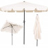 Zahradní slunečník 230 cm, krémový SPRINGOS PALMA GU0039