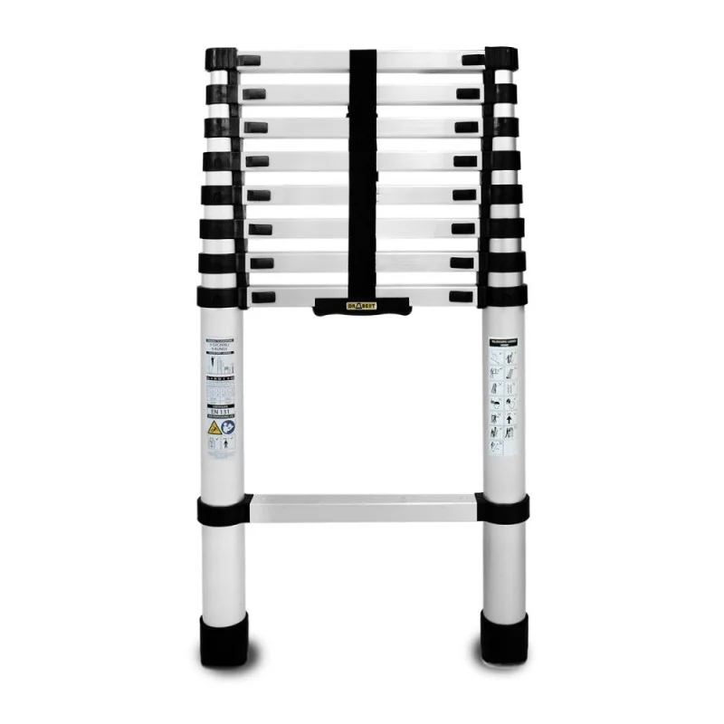 Teleskopický žebřík 1x9 příček výsuvný DRABEST DT-9 HOME Teleskopický žebřík 1x9 příček výsuvný DRABEST DT-9 HOME