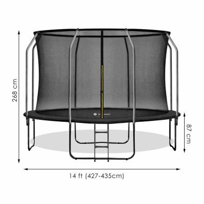 Trampolína SPRINGOS MAX 430 cm s vnitřní ochrannou sítí + žebřík