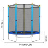 Trampolína SPRINGOS 140 cm s vnitřní ochrannou sítí
