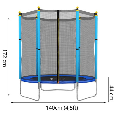 Trampolína SPRINGOS 140 cm s vnitřní ochrannou sítí