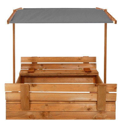 Dětské pískoviště se stříškou 120x120 cm SPRINGOS + plachta a podložka