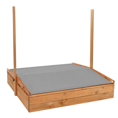 Dětské pískoviště se stříškou 120x120 cm SPRINGOS + plachta a podložka