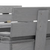 Dětské pískoviště s krytem 120x120 cm SPRINGOS + plachta a podložka, šedé