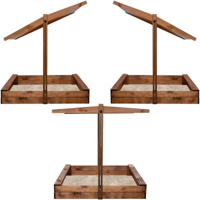 Dětské pískoviště se stříškou 120x120 cm SPRINGOS + podložka