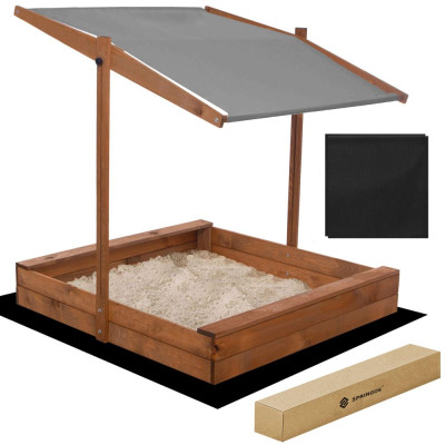 Dětské pískoviště se stříškou 120x120 cm SPRINGOS + podložka