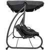 Zahradní houpačka SPRINGOS BOHEMA 3-místná, tmavě šedá