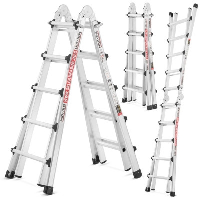 Teleskopický kloubový žebřík 4x5 příček, 525 cm HIGHER ML-305 PRO