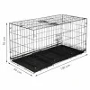 Klec pro psa 130x60x70 cm, kovová SPRINGOS PA1017