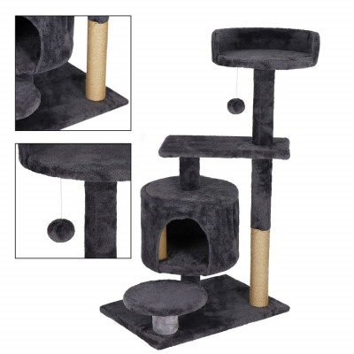 Škrabadlo pro kočky - Domeček s míčkem 5 pater 87 cm SPRINGOS PA1036