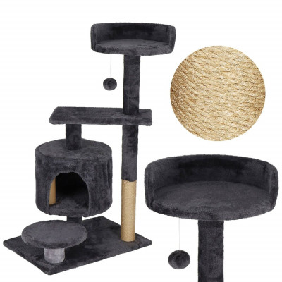 Škrabadlo pro kočky - Domeček s míčkem 5 pater 87 cm SPRINGOS PA1036