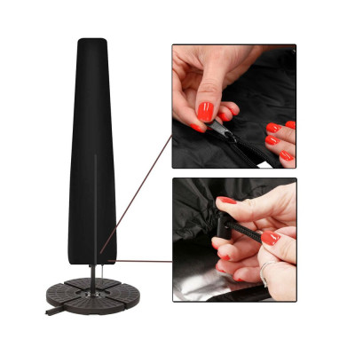 Kryt na slunečník 205 cm, černý SPRINGOS EXTERIO