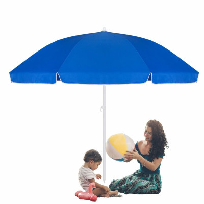 Zahradní slunečník 210 cm, modrý SPRINGOS CLASSIC BU0003