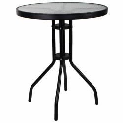 Zahradní stolek 60 cm SPRINGOS BISTRO černý