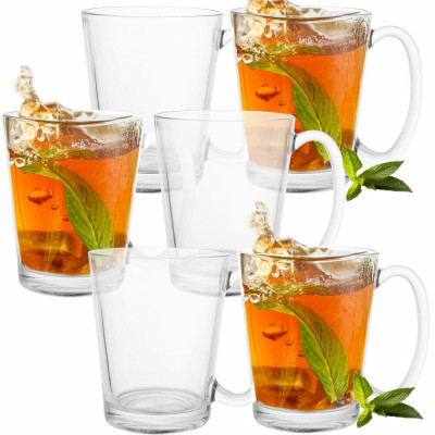 Sklenice na kávu 300 ml SPRINGOS ROZO sada 6 ks