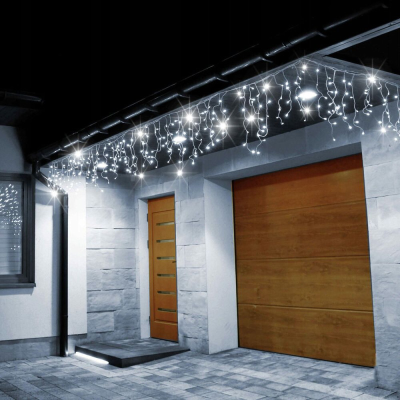 LED krápníky - 22,5m, 500LED, časovač, IP44, studená bílá + záblesky LED krápníky - 22,5m, 500LED, časovač, IP44, studená bílá + záblesky