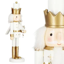 Louskáček - Král s hůlkou 30,5cm zlatý, vánoční dekorace