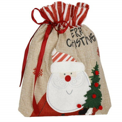 Vánoční taška 27,5x22 cm Santa, vánoční dekorace