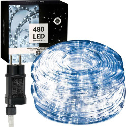 LED světelná hadice - 20m, 480LED, 8 funkcí, paměť, IP44, studená bílá