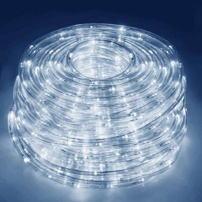 LED světelná hadice - 20m, 480LED, 8 funkcí, paměť, IP44, studená bílá