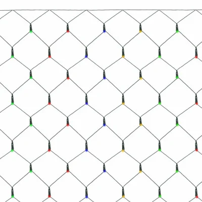 LED světelná síť - 2x2m, 144LED, 8 funkcí, paměť, IP44, multicolor