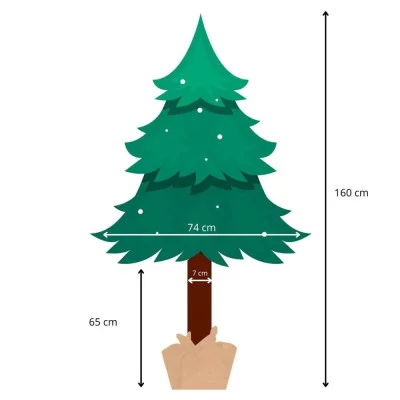 Vánoční stromek Borovice přírodní na kmínku 160 cm