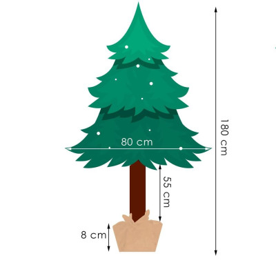 Vánoční stromek Jedle na kmínku 90 cm