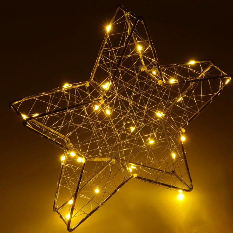 LED Hvězda - 30cm, 30LED, 3xAA, IP20, teplá bílá LED Hvězda - 30cm, 30LED, 3xAA, IP20, teplá bílá