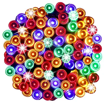 LED světelný řetěz - 34,5m, 500LED, 8 funkcí, multicolor