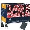 LED světelný řetěz - 22,5m, 300LED, 8 funkcí, červená