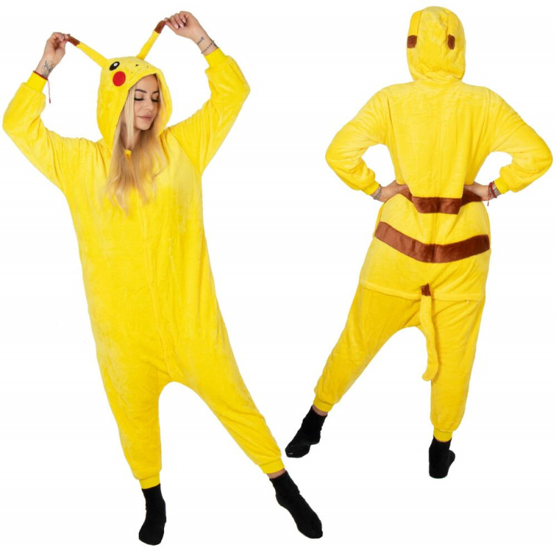Dámské pyžamo overal Pikachu vel. S SPRINGOS Kigurumi žluté