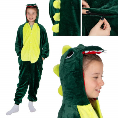Pyžamo Krokodýl vel. 110-120 cm SPRINGOS KIGURUMI zeleno-žluté