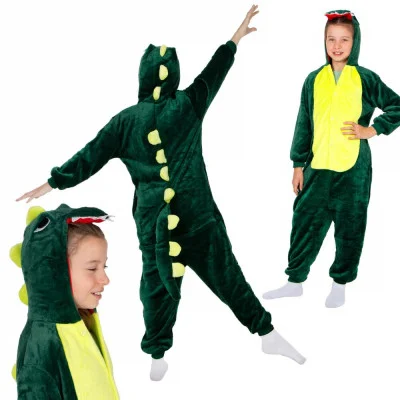 Pyžamo Krokodýl vel. 130-140 cm SPRINGOS KIGURUMI zeleno-žluté