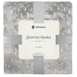 Plyšová deka 150x200 cm SPRINGOS EMBER šedá