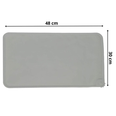Protiskluzová podložka pod misky 48x30 cm SPRINGOS PA1060 šedá